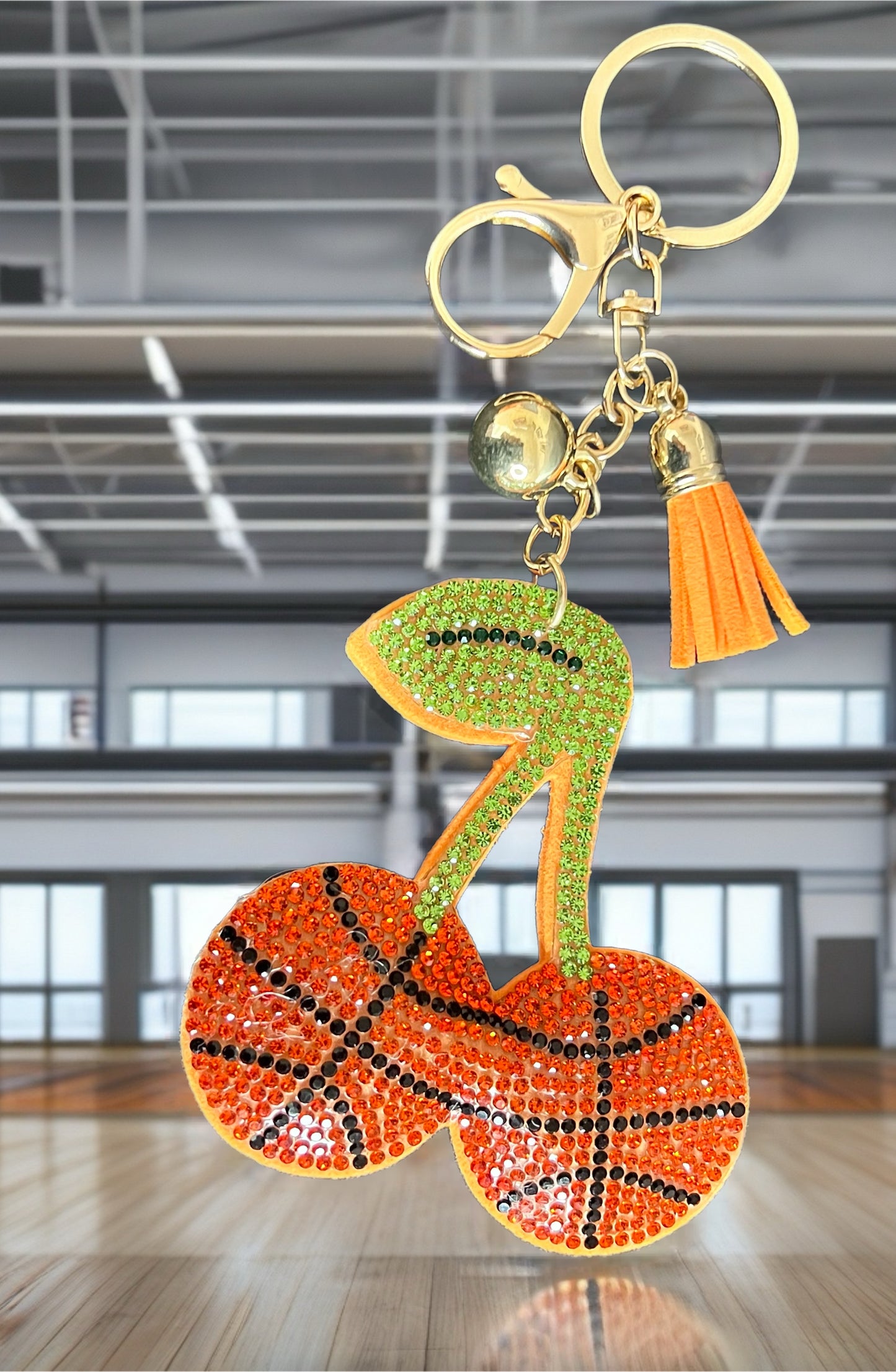 Basketball Cherry Keychain