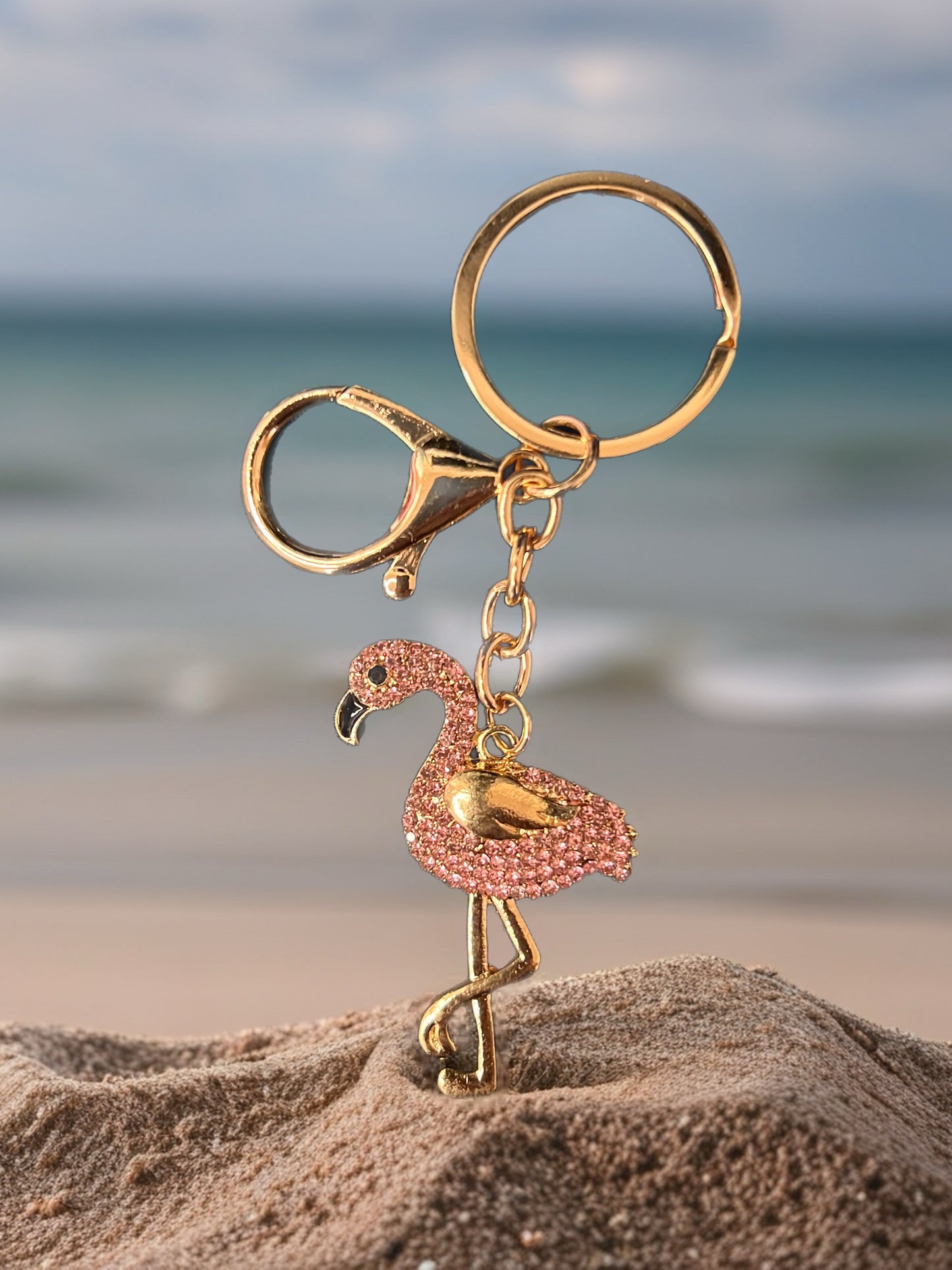 Flamingo bag charm/keychain
