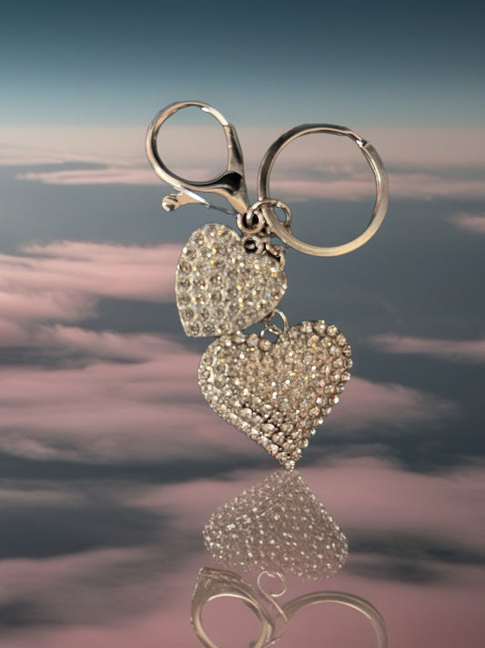 Double Heart Keychain/Bag Charm
