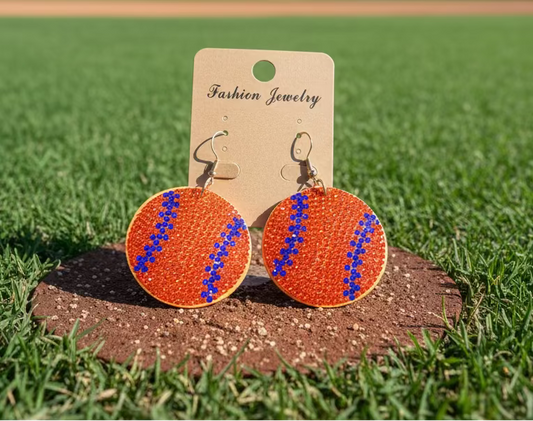 Baseball earrings