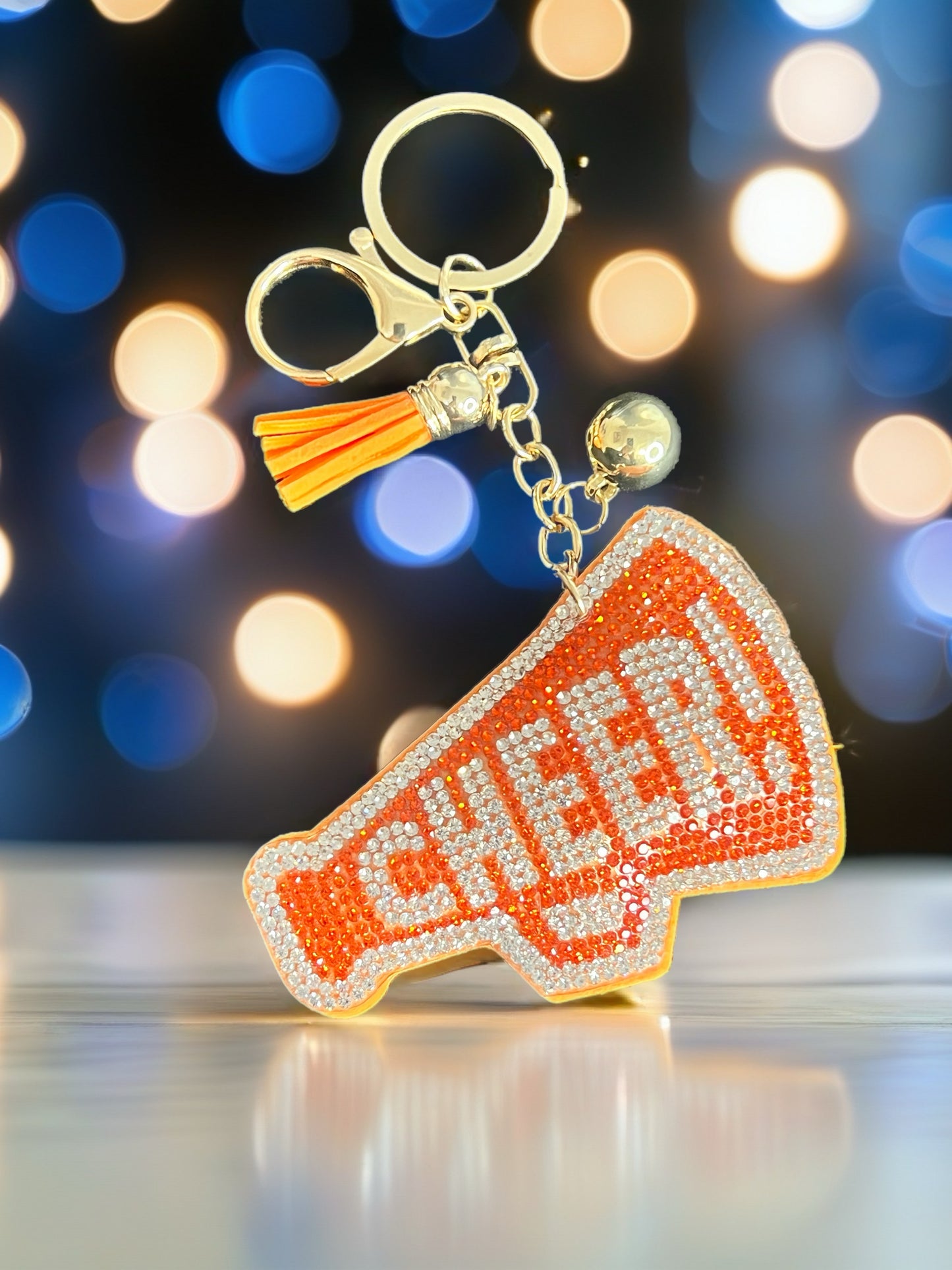 Orange Cheer Keychain